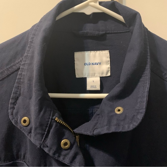 Old Navy Cargo Utility Navy Blue with Zip, Button & Drawstring Jacket. Size S - Picture 13 of 14